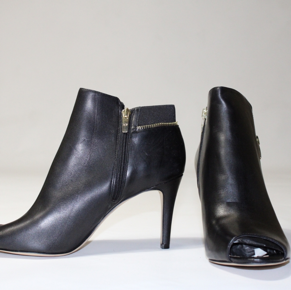 Black peep toe heels